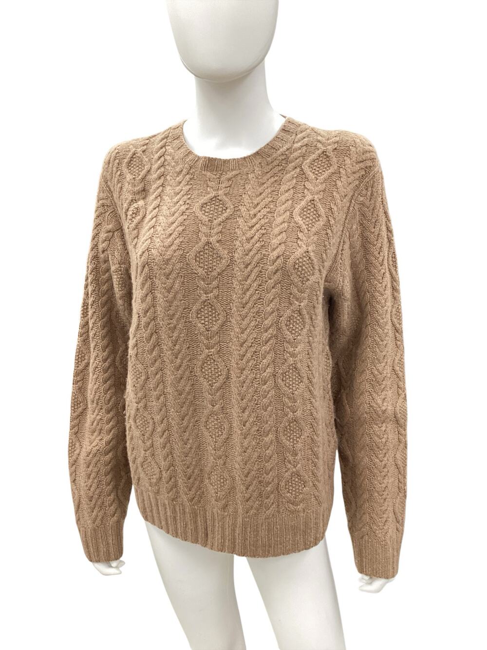 Vintage Polo By Ralph Lauren Sweater Women’s SZ M 100% Cashmere Hand Knit Brown